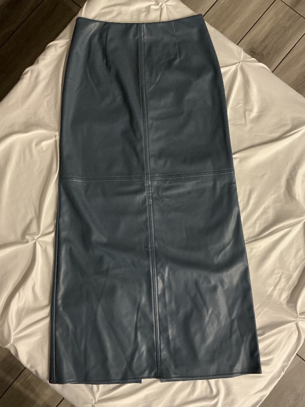 Mare Mare by Anthropologie Slate Faux Leather Maxi Skirt